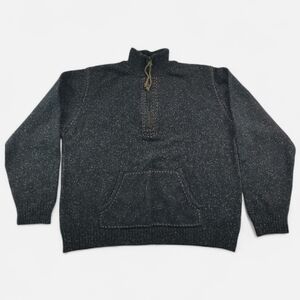 Columbia Women’s L Wool Blend Speckled Knit Half Zip Sweater Pullover